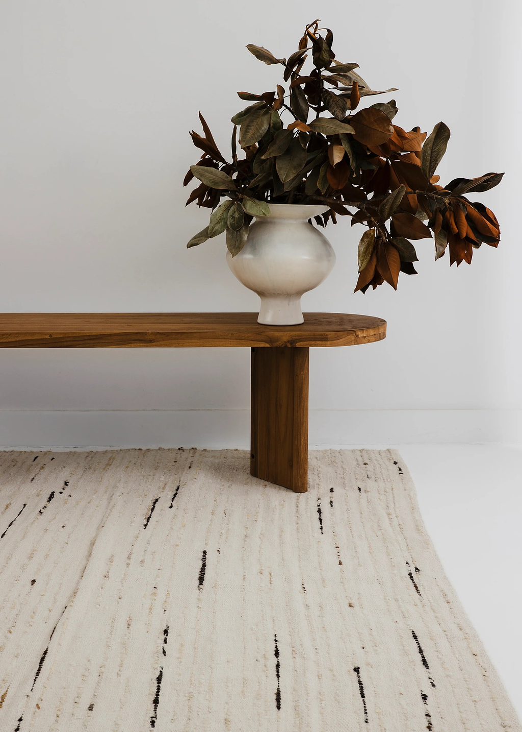 Sample of Elk Wool Rug in Ivory Brown