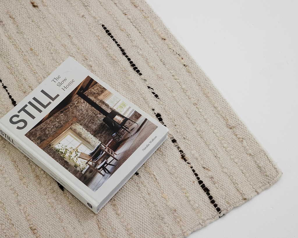 Sample of Elk Wool Rug in Ivory Brown