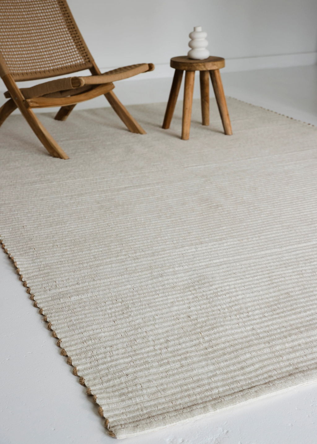 Sample of Mendocino Wool & Jute Rug in Ivory