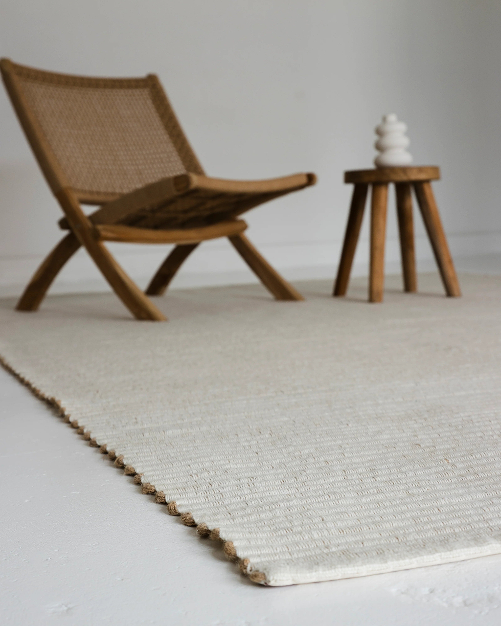 Sample of Mendocino Wool & Jute Rug in Ivory