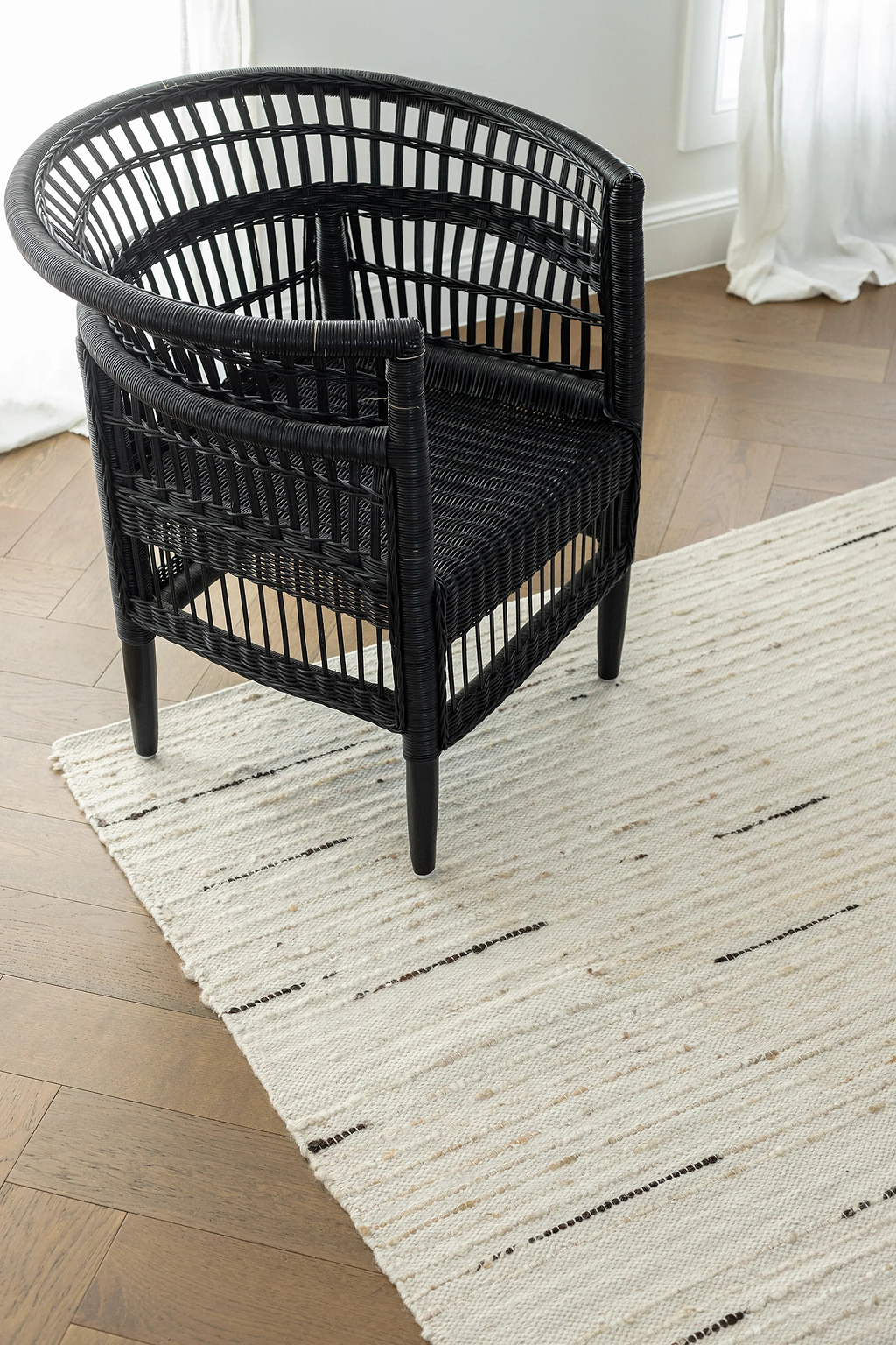 Sample of Elk Wool Rug in Ivory Brown