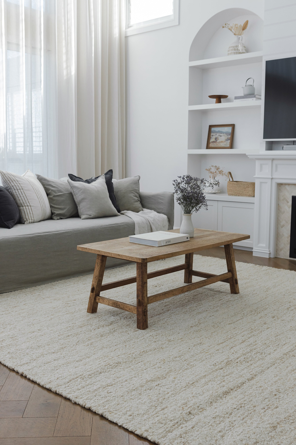 Sedona New Zealand Wool Rug in Pearl