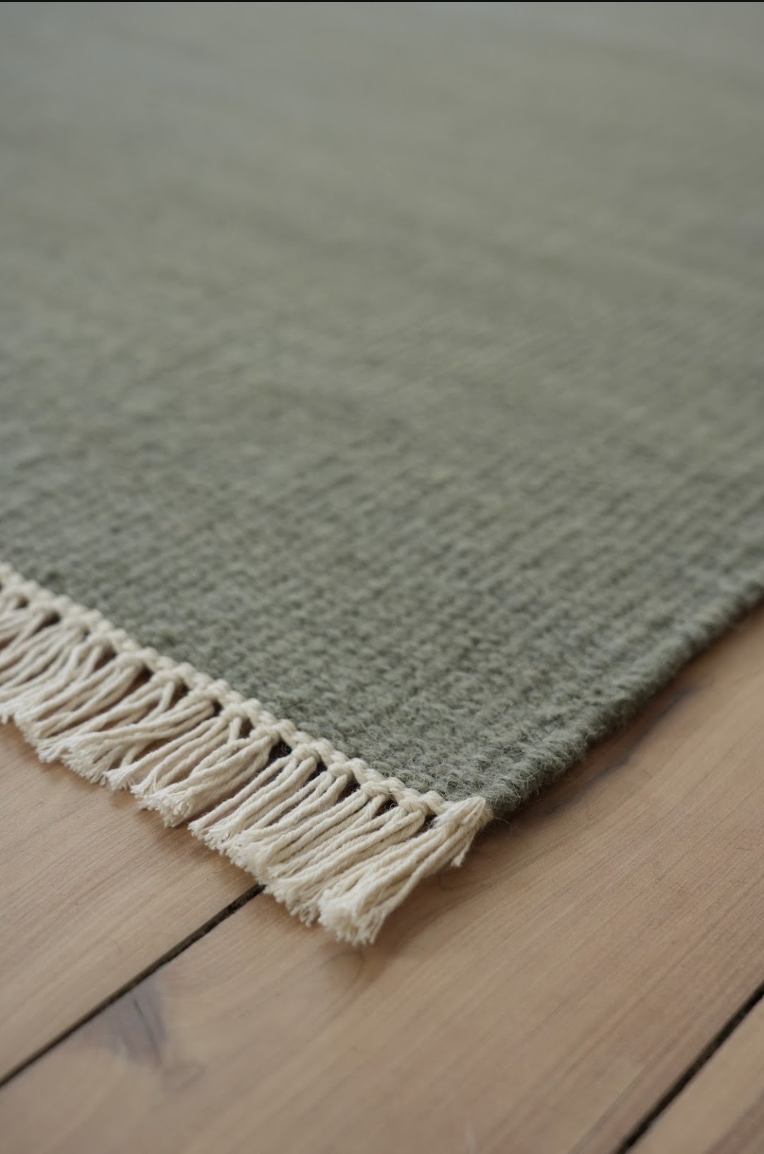 Terrain Flatweave Wool Runner Rug in Sky