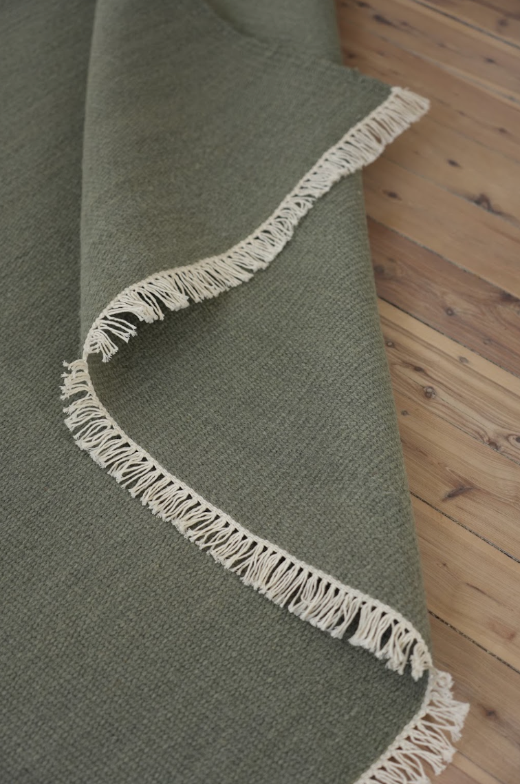Terrain Flatweave Wool Runner Rug in Sky