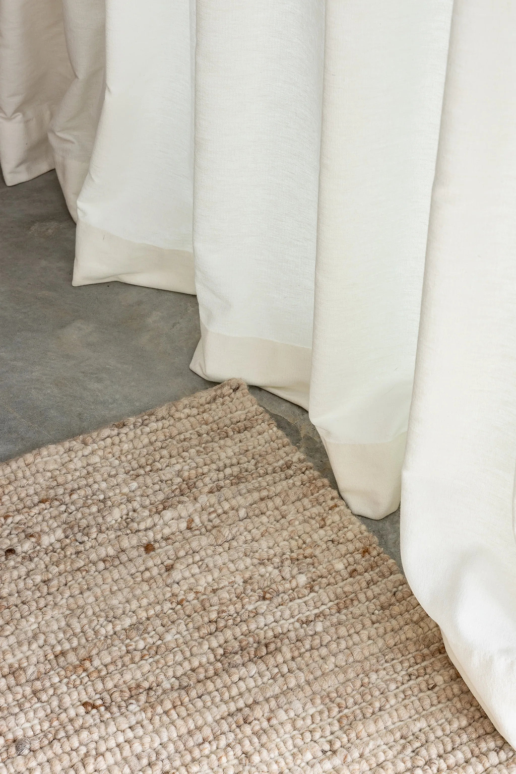 Sample of Bangalow Undyed New Zealand Wool Rug in Paperbark