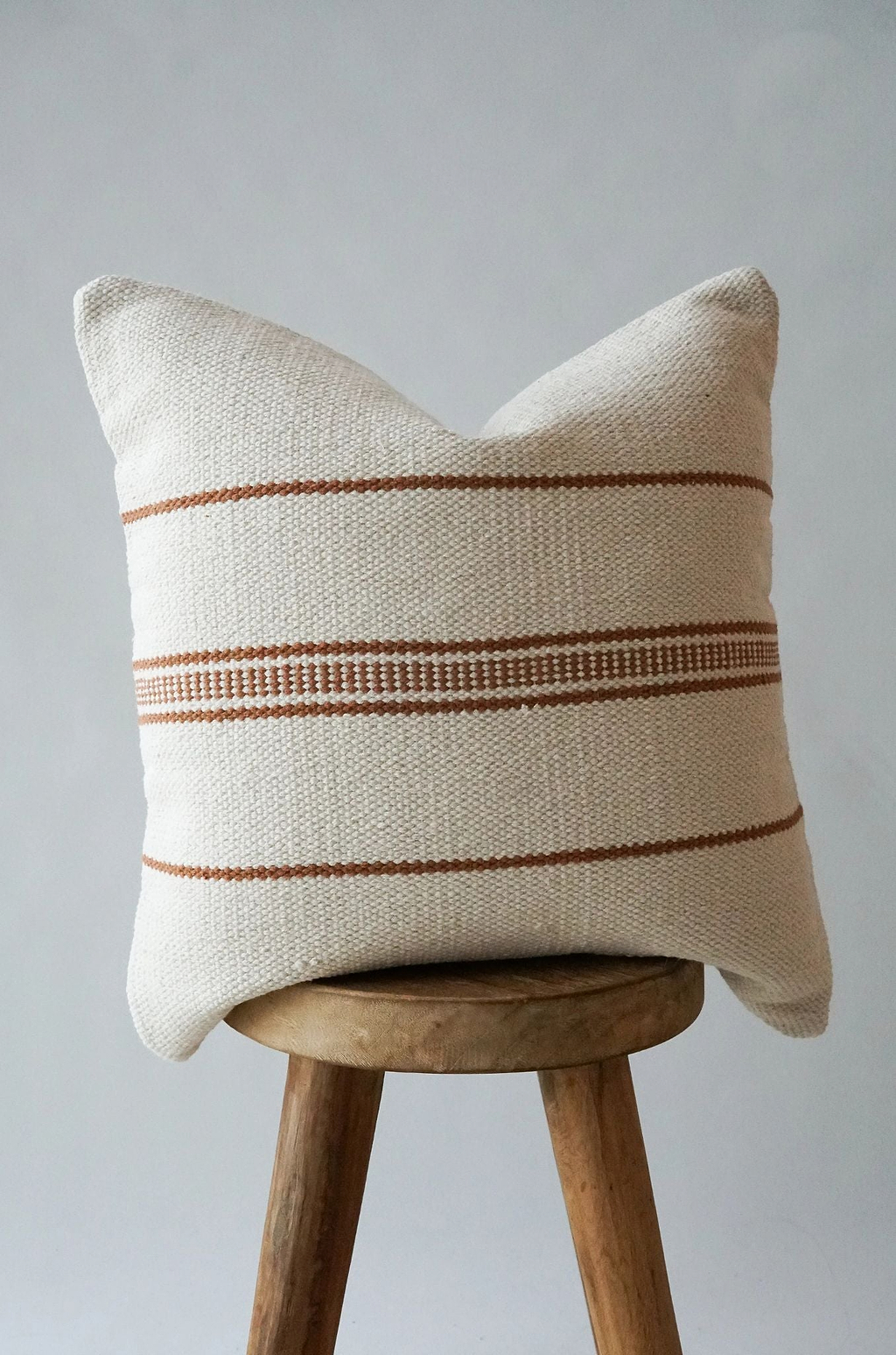 Sierra Striped Cushion in Terracotta