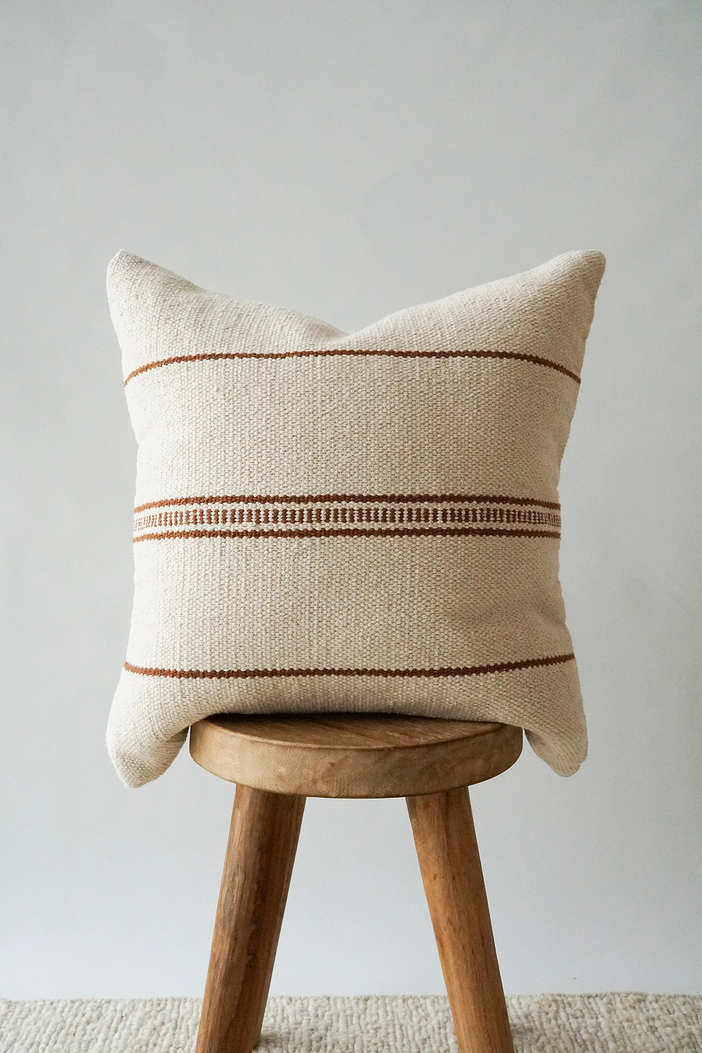 Sierra Striped Cushion in Terracotta