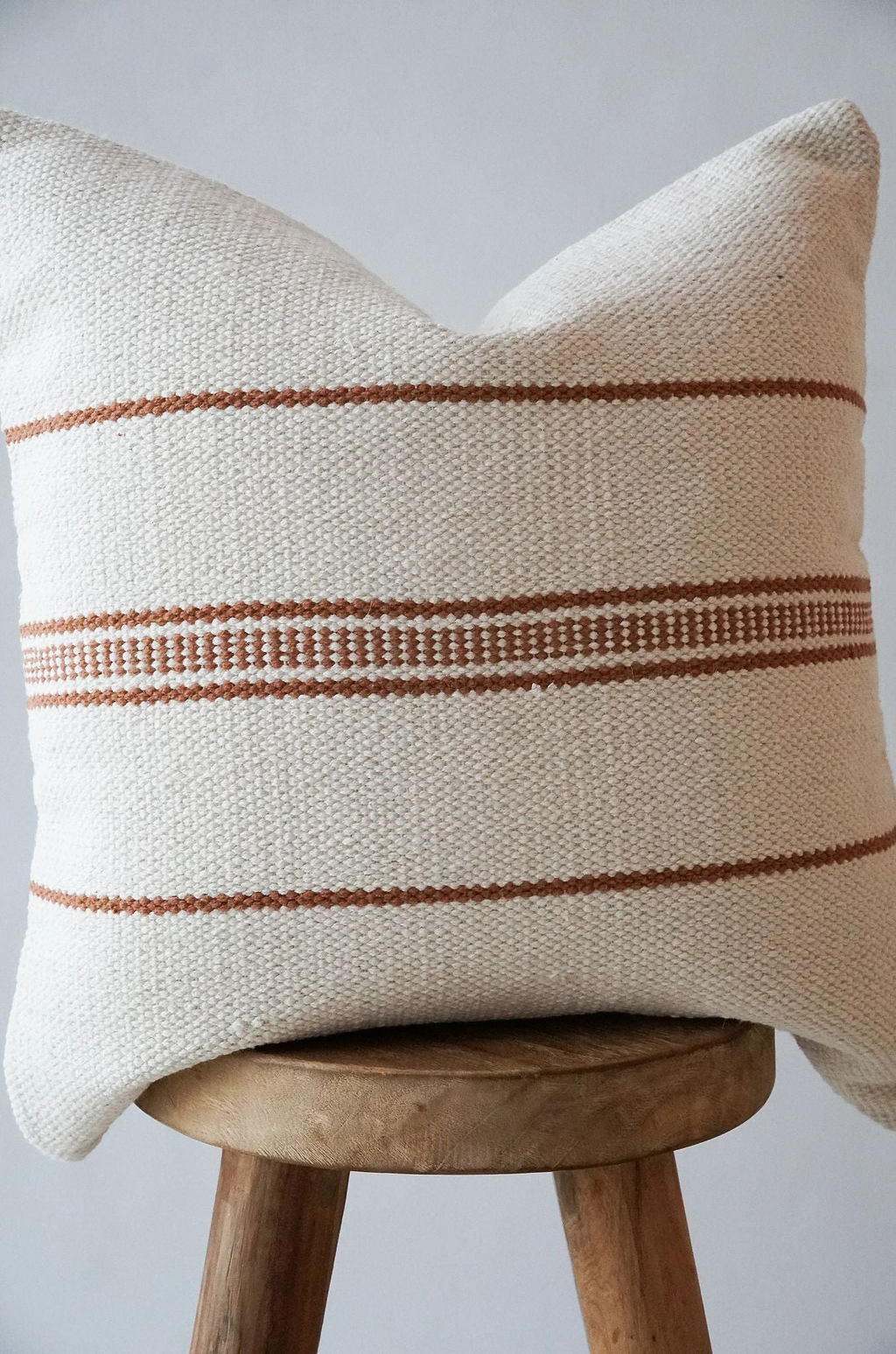 Sierra Striped Cushion in Terracotta