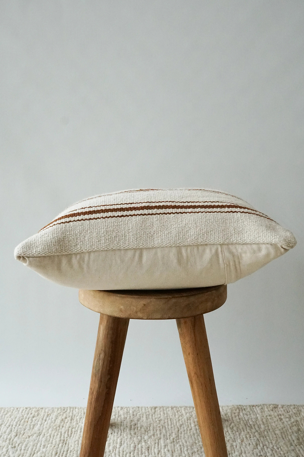 Solana Striped Cushion in Brown