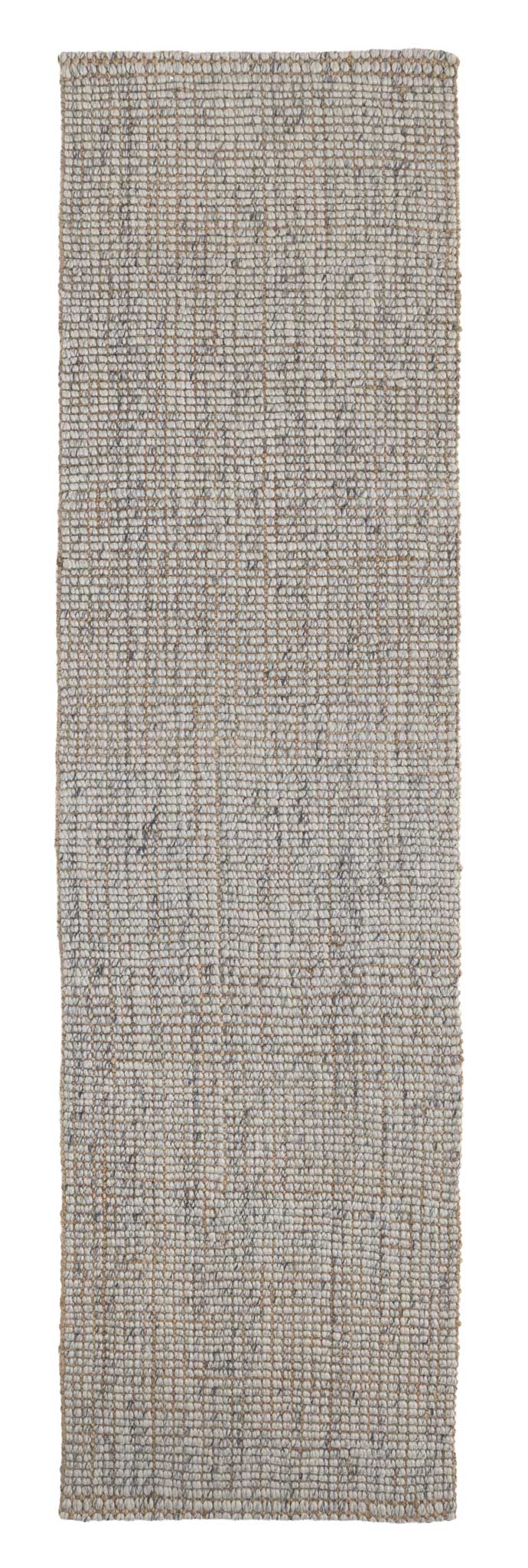 Alskar Handwoven Wool and Jute Runner Rug in Grey