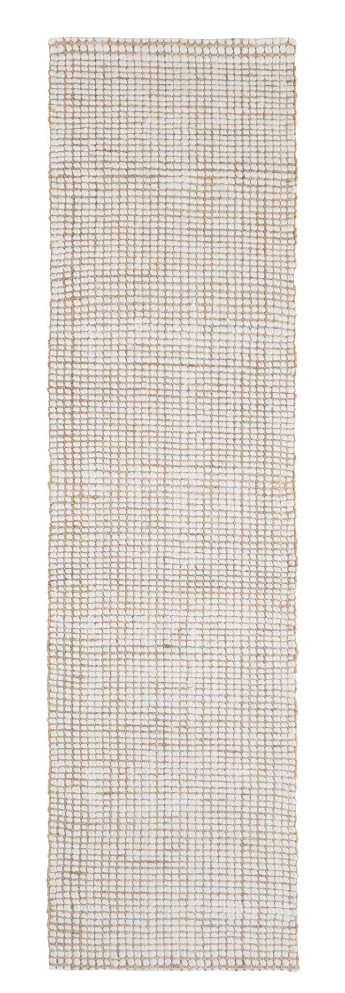 Alskar Handwoven Wool and Jute Runner Rug in Ivory