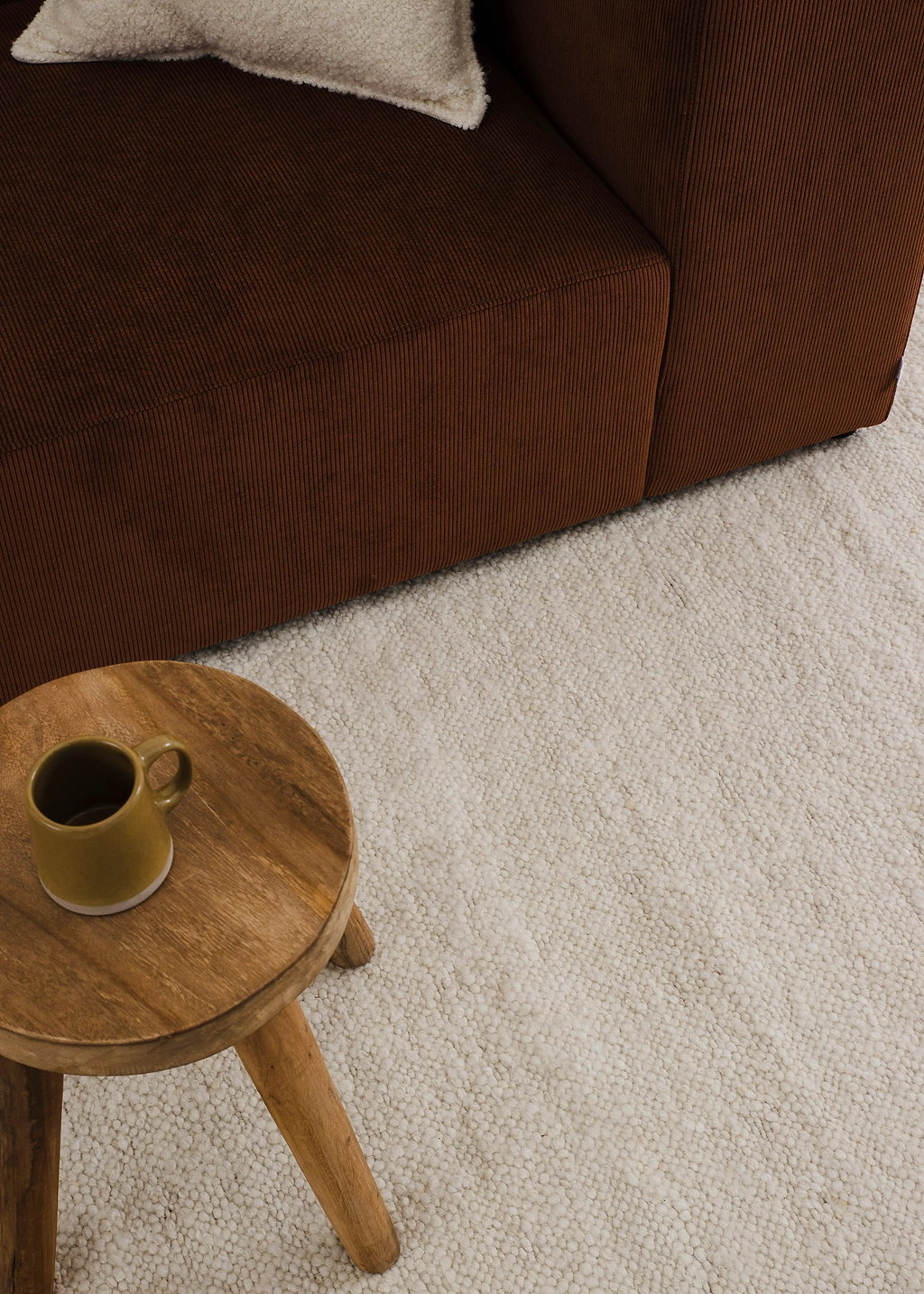 Sample of Sedona New Zealand Wool Rug in Chalk
