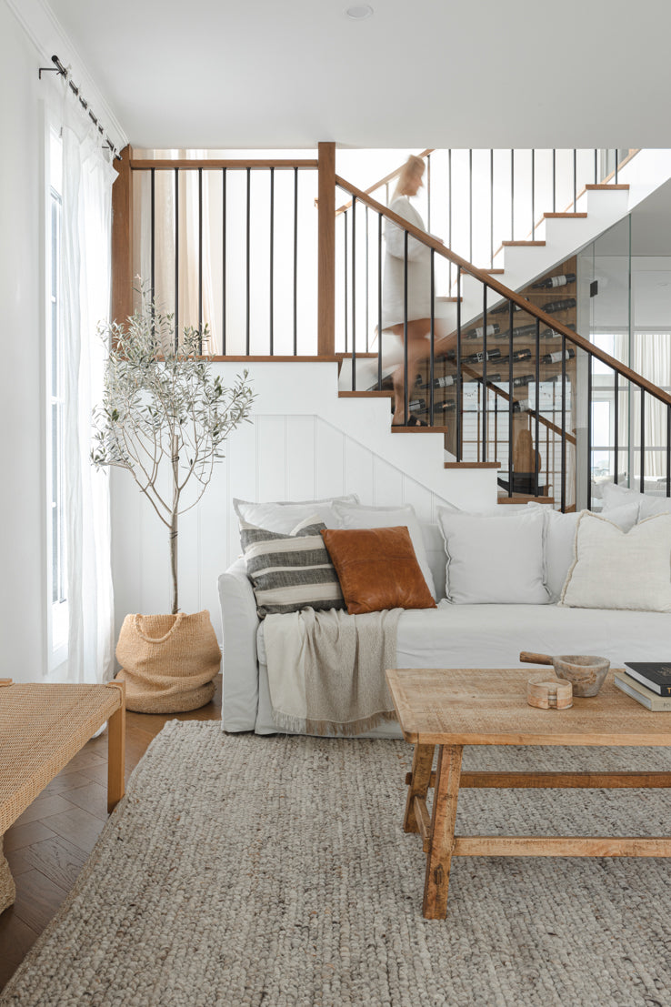 Topanga Chunky Wool Rug in Pebble
