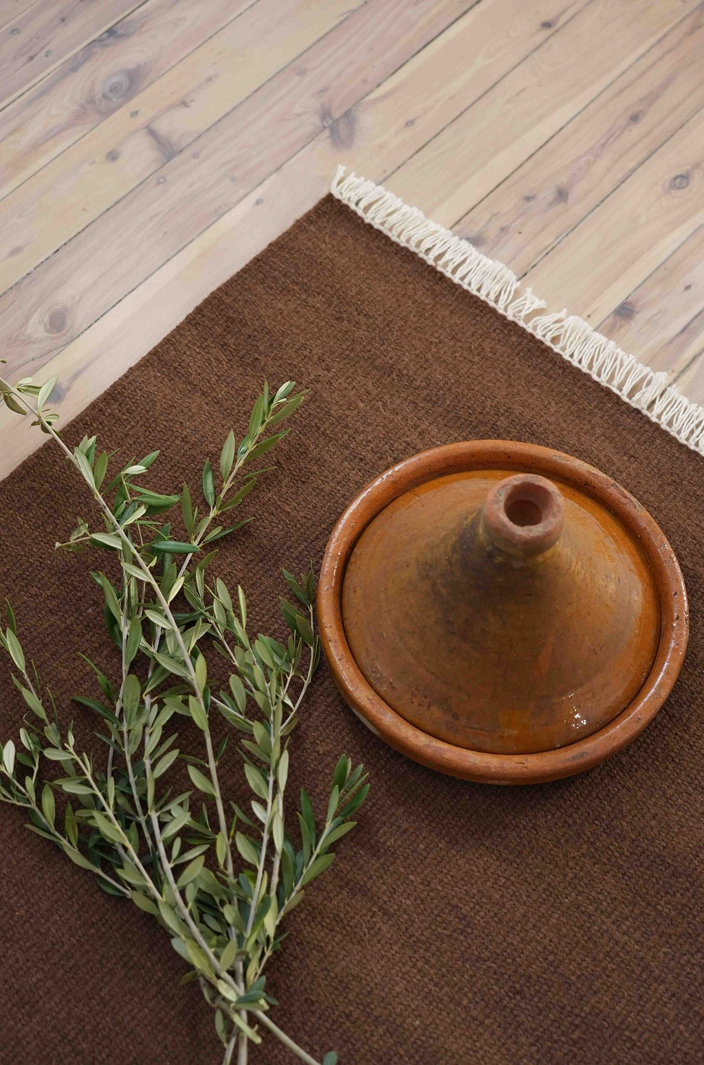 Sample of Terrain Reversible Wool Rug in Burnt Umber