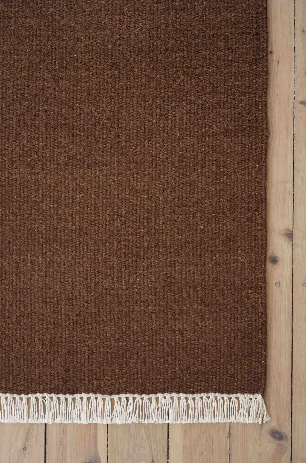 Sample of Terrain Reversible Wool Rug in Burnt Umber