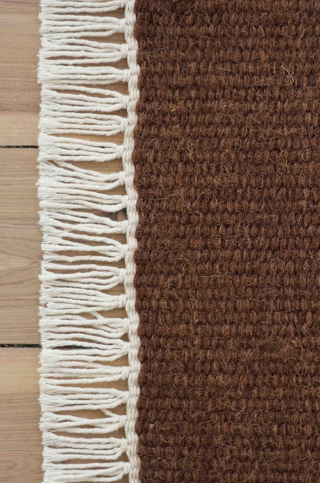 Sample of Terrain Reversible Wool Rug in Burnt Umber