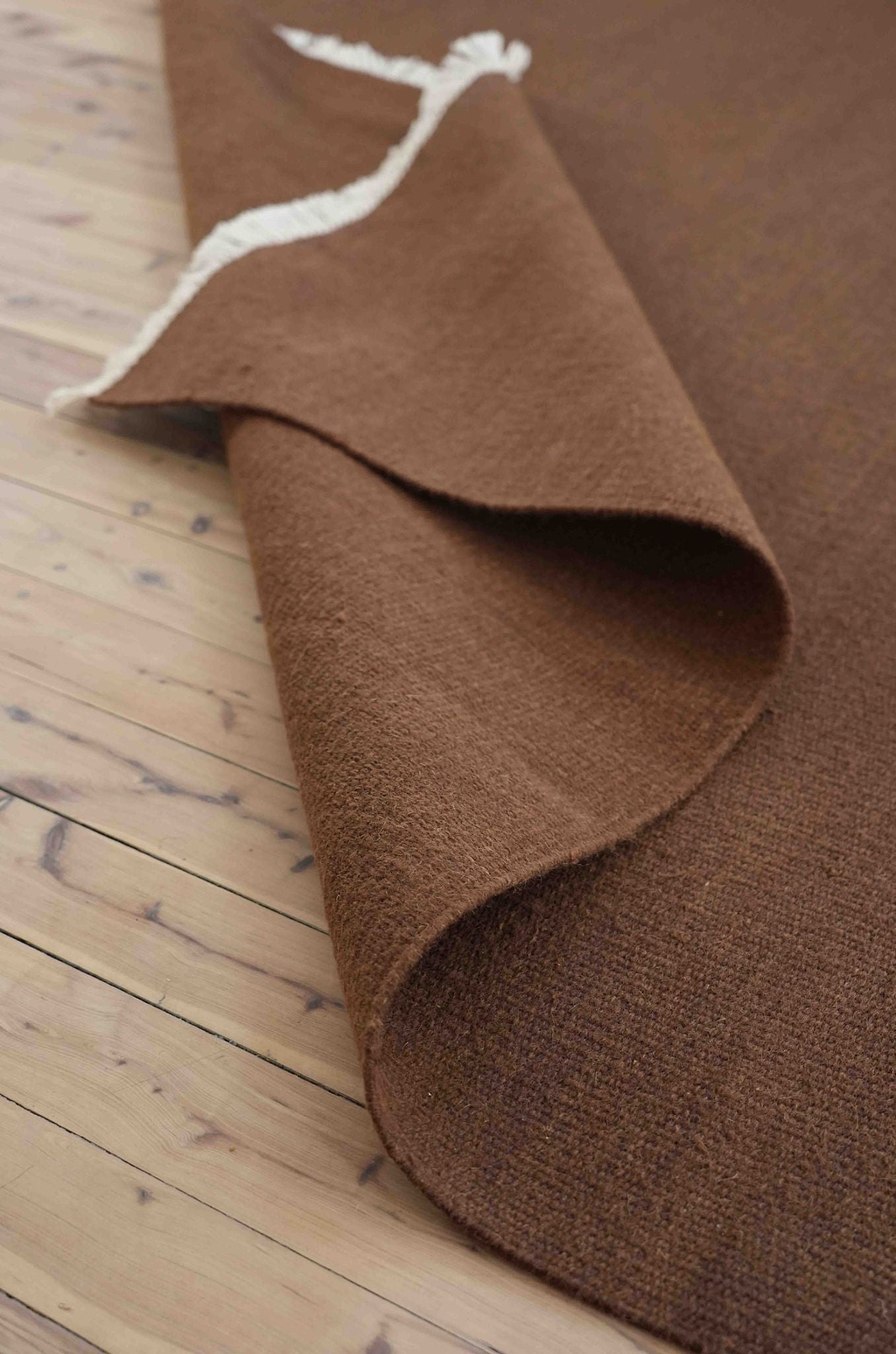 Sample of Terrain Reversible Wool Rug in Burnt Umber