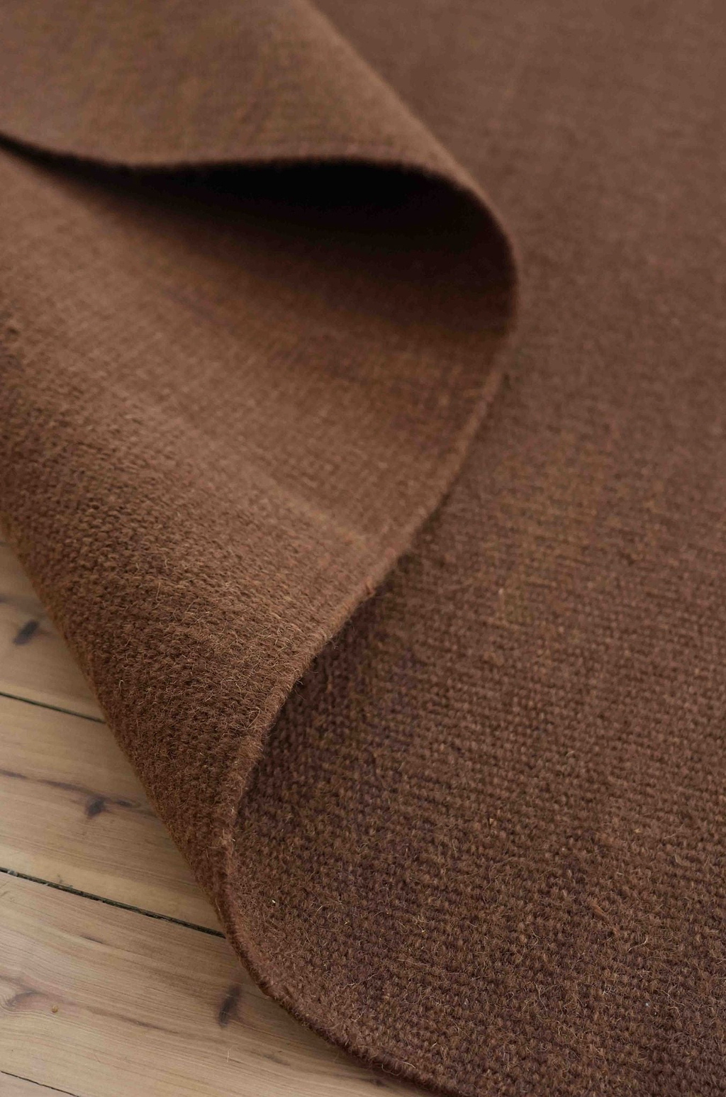 Sample of Terrain Reversible Wool Rug in Burnt Umber