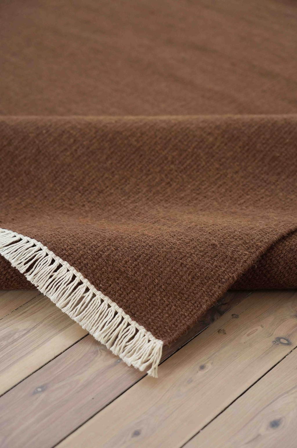 Sample of Terrain Reversible Wool Rug in Burnt Umber