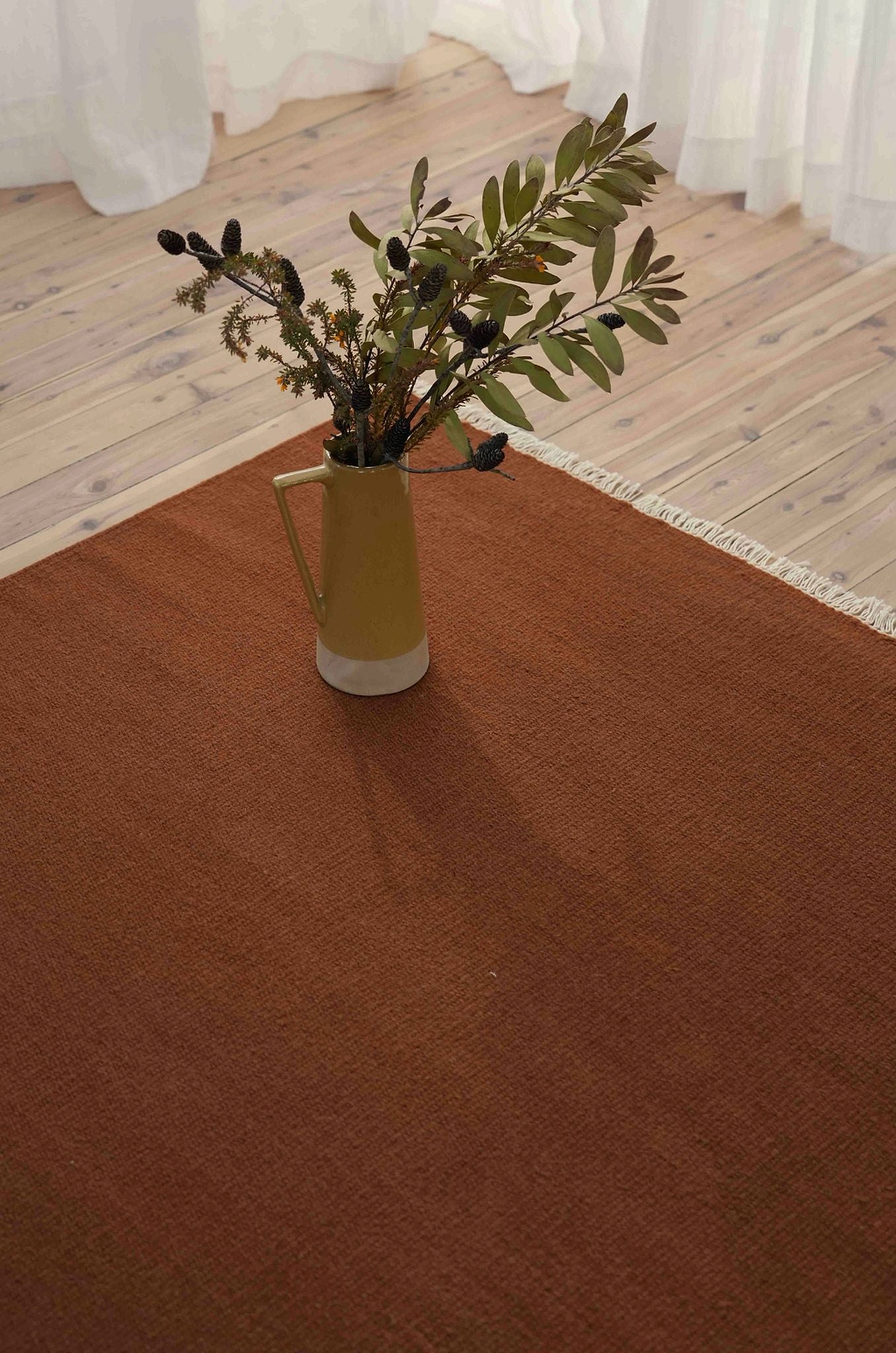Terrain Flatweave Rug in Ochre
