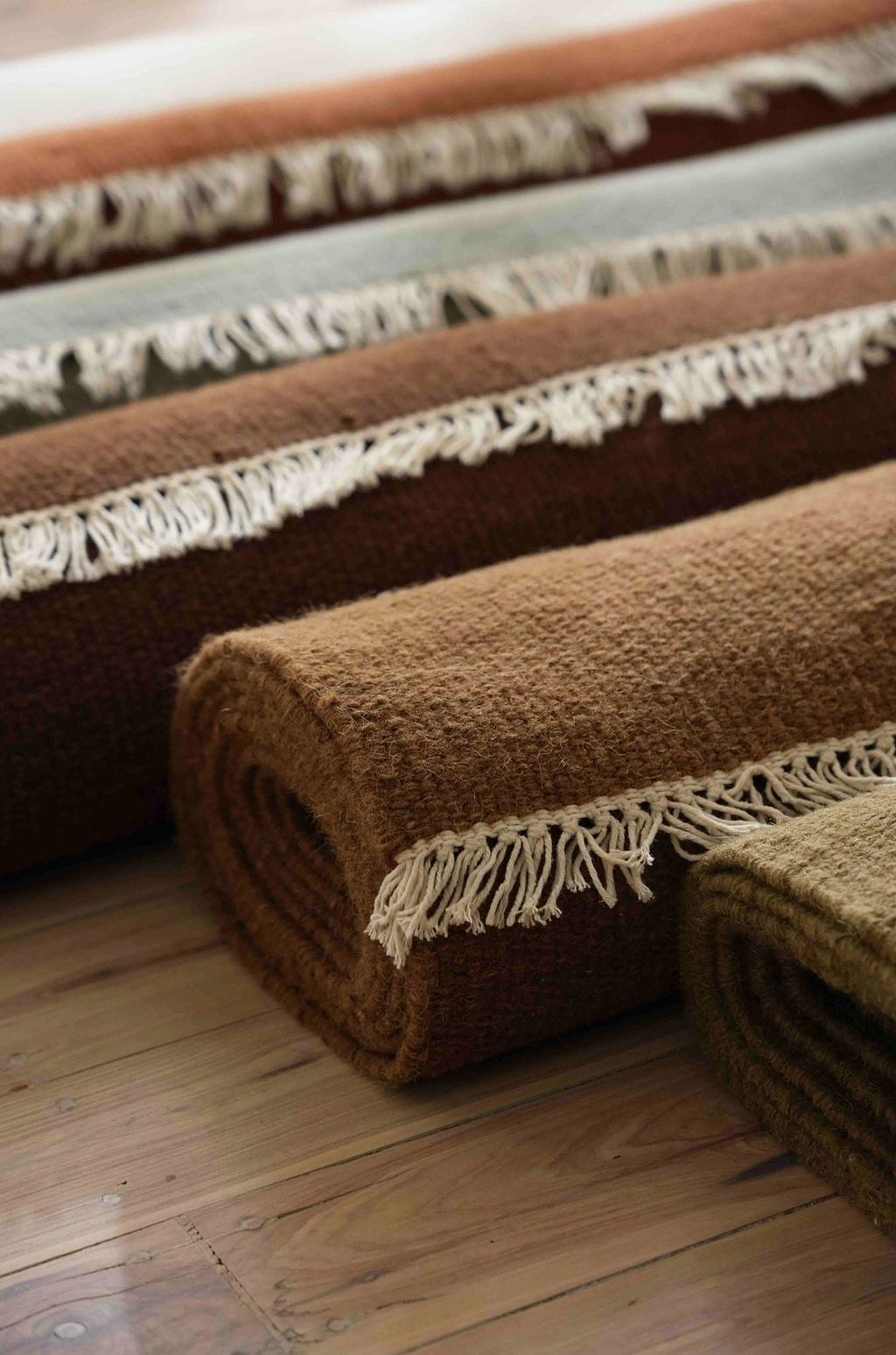 Sample of Terrain Reversible Wool Rug in Burnt Umber