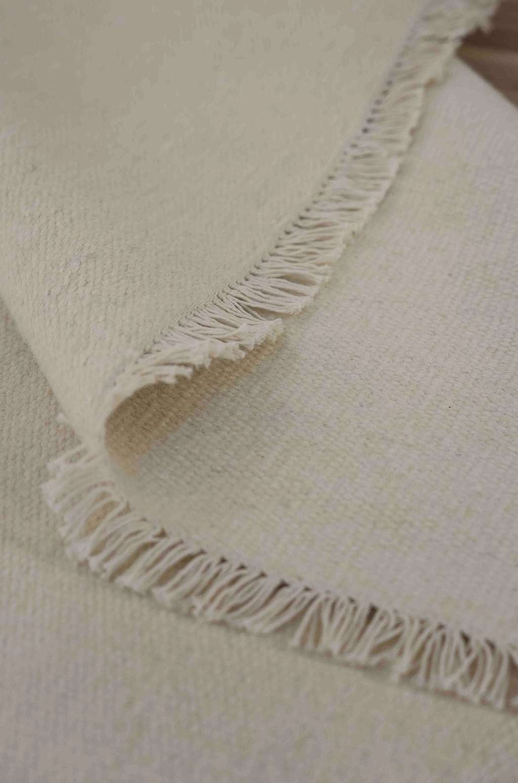 Sample of Terrain Reversible Wool Rug in Natural White
