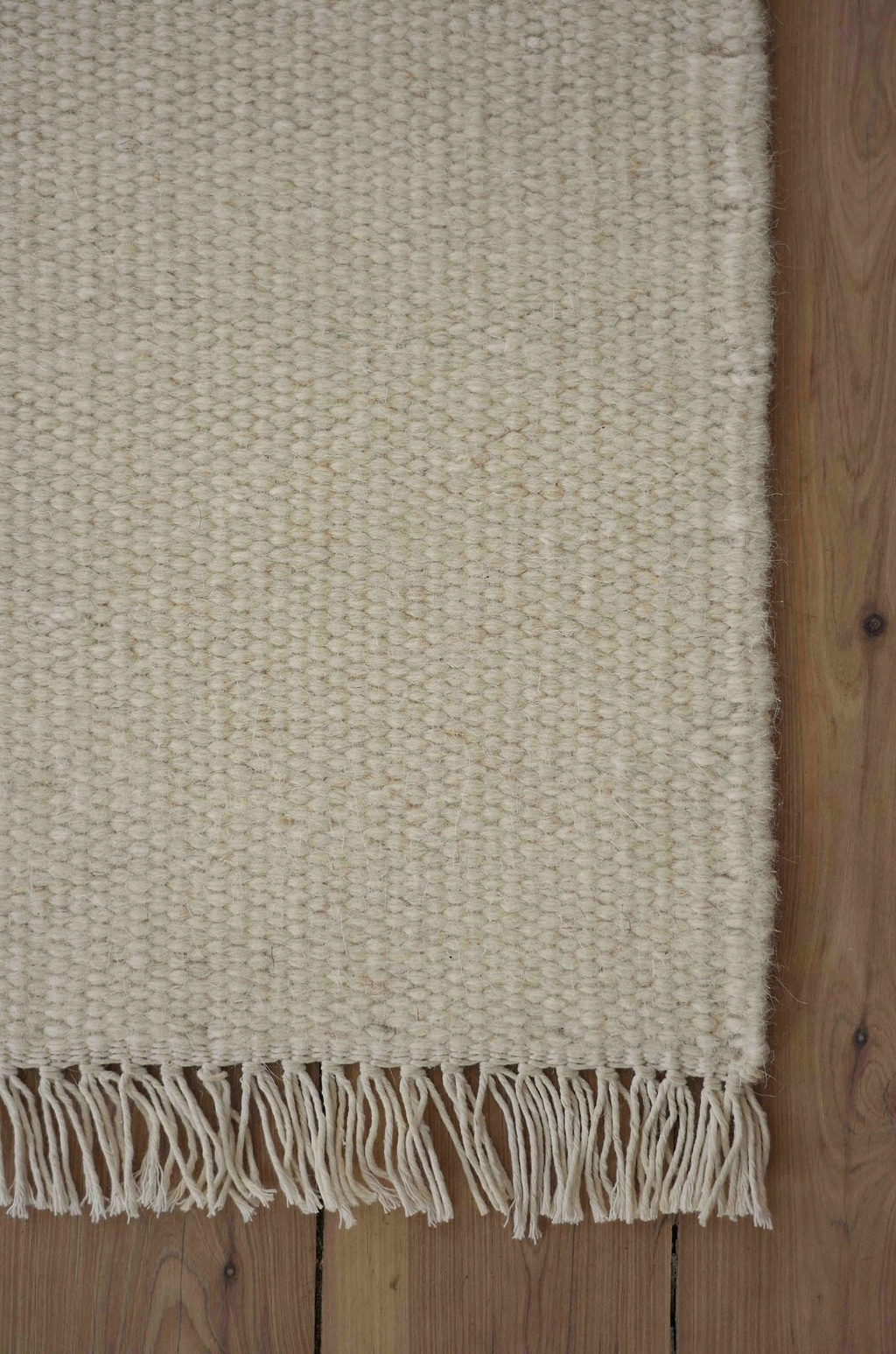 Sample of Terrain Reversible Wool Rug in Natural White