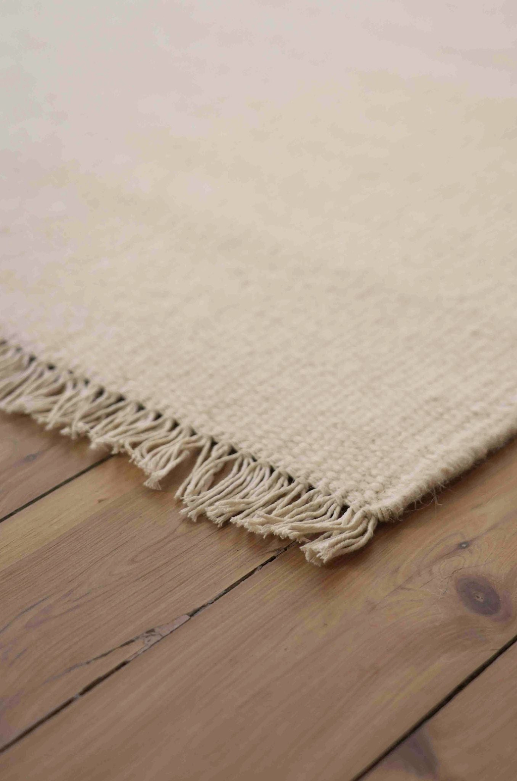 Sample of Terrain Reversible Wool Rug in Natural White