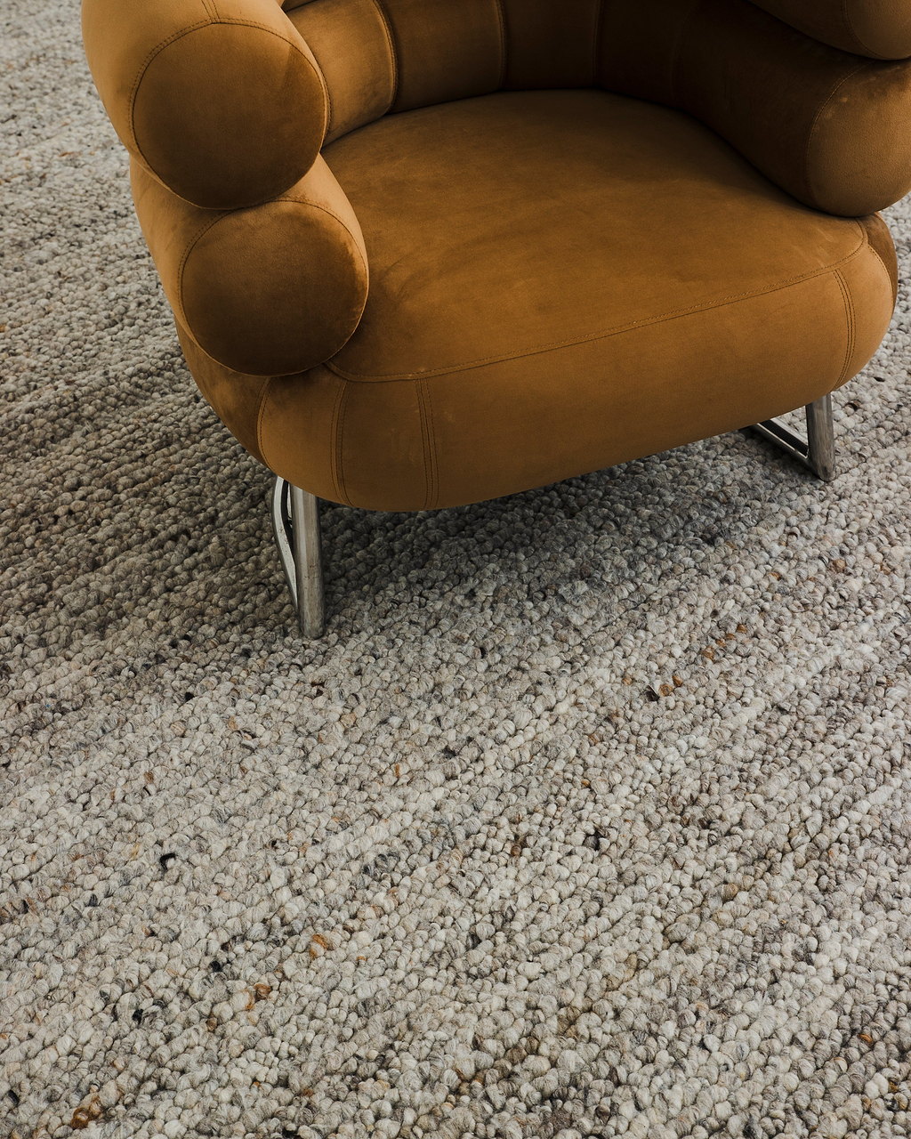 Topanga Chunky Wool Rug in Pebble