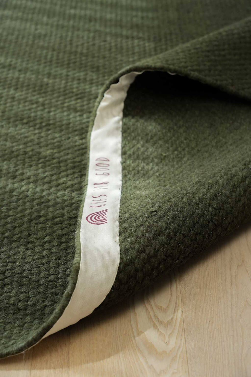 Sample of Cape Basket Weave Rug in Olive