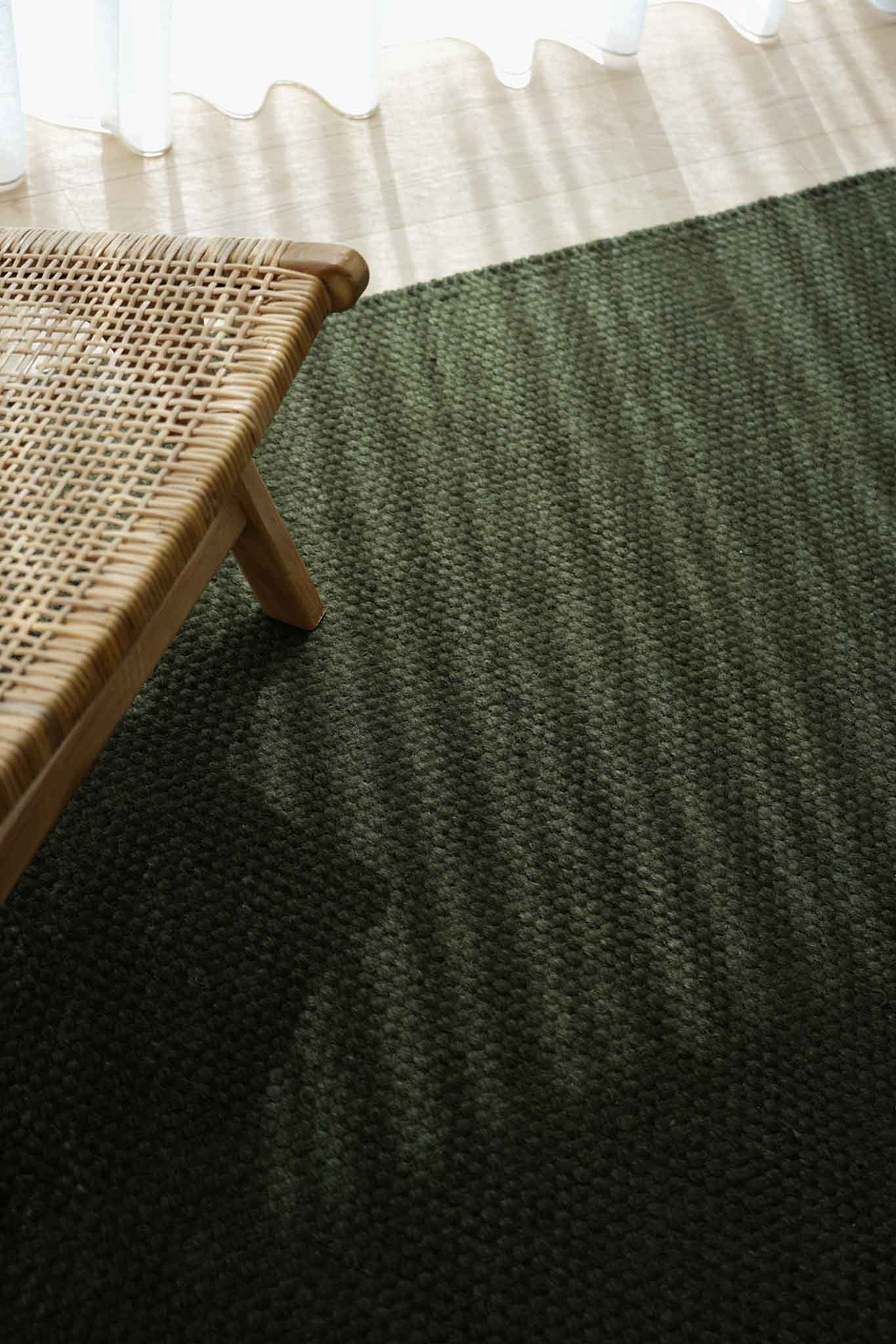Sample of Cape Basket Weave Rug in Olive