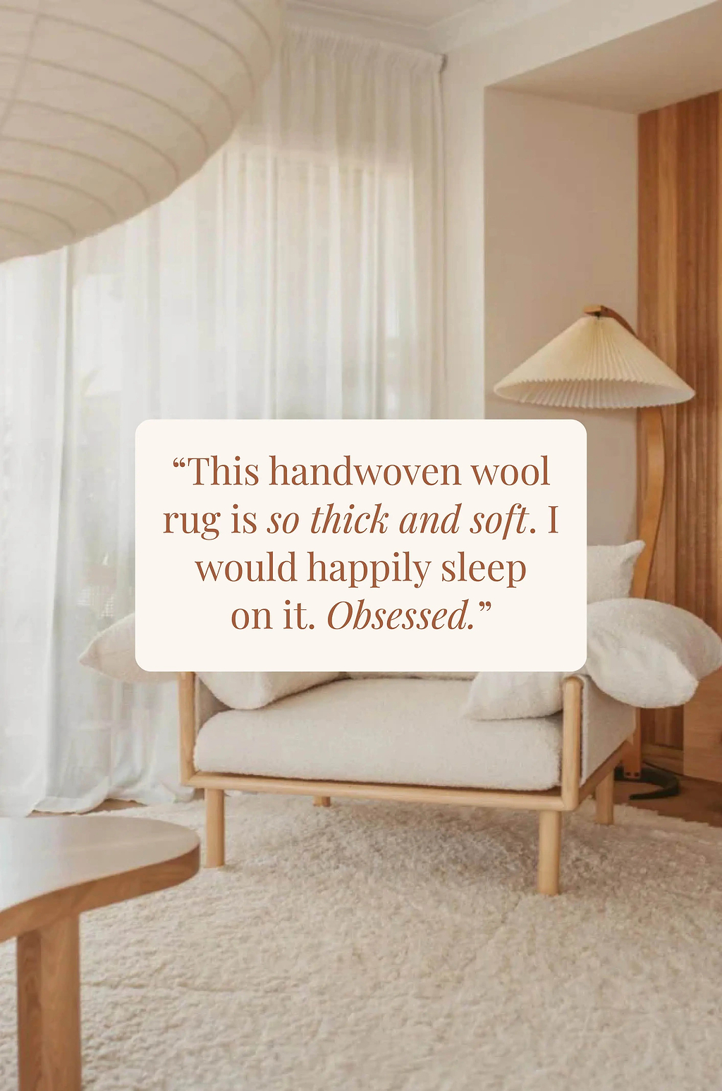 Prana New Zealand Wool Hand Knotted Rug in Ivory