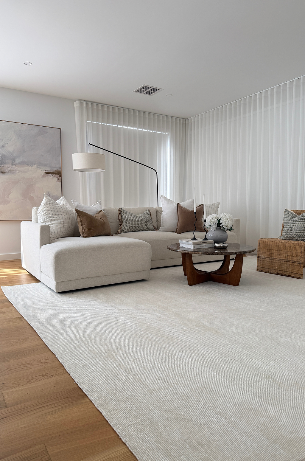 Yarra Linea Rug in Cream