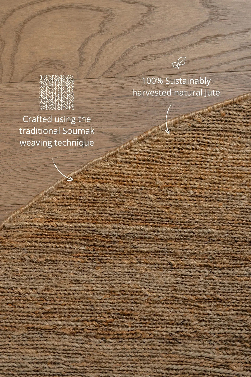 Lavanya Round Jute Rug in Natural
