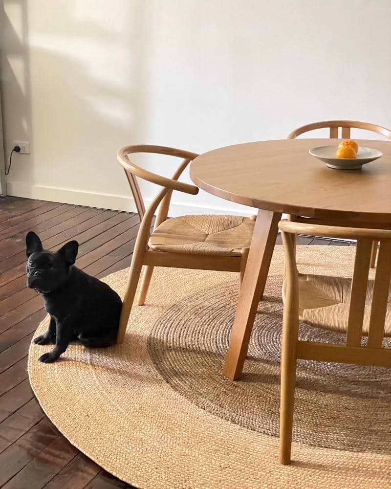 Ananda Round Two Toned Natural Jute Rug