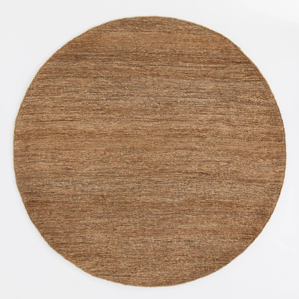 Lavanya Round Jute Rug in Natural