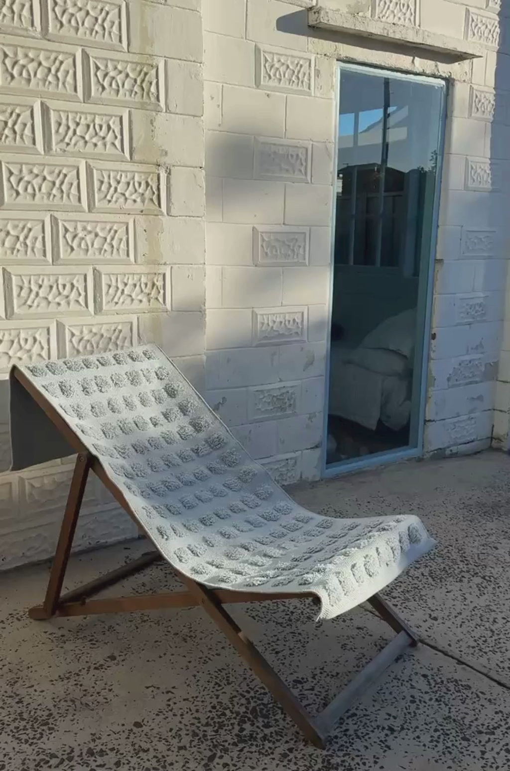 Merry Handwoven Cotton Bathmat in Powder Blue
