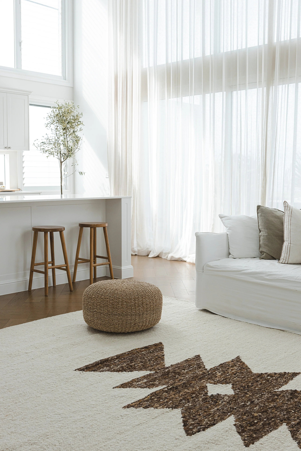 Sedona New Zealand Wool Rug in Mocha Cream