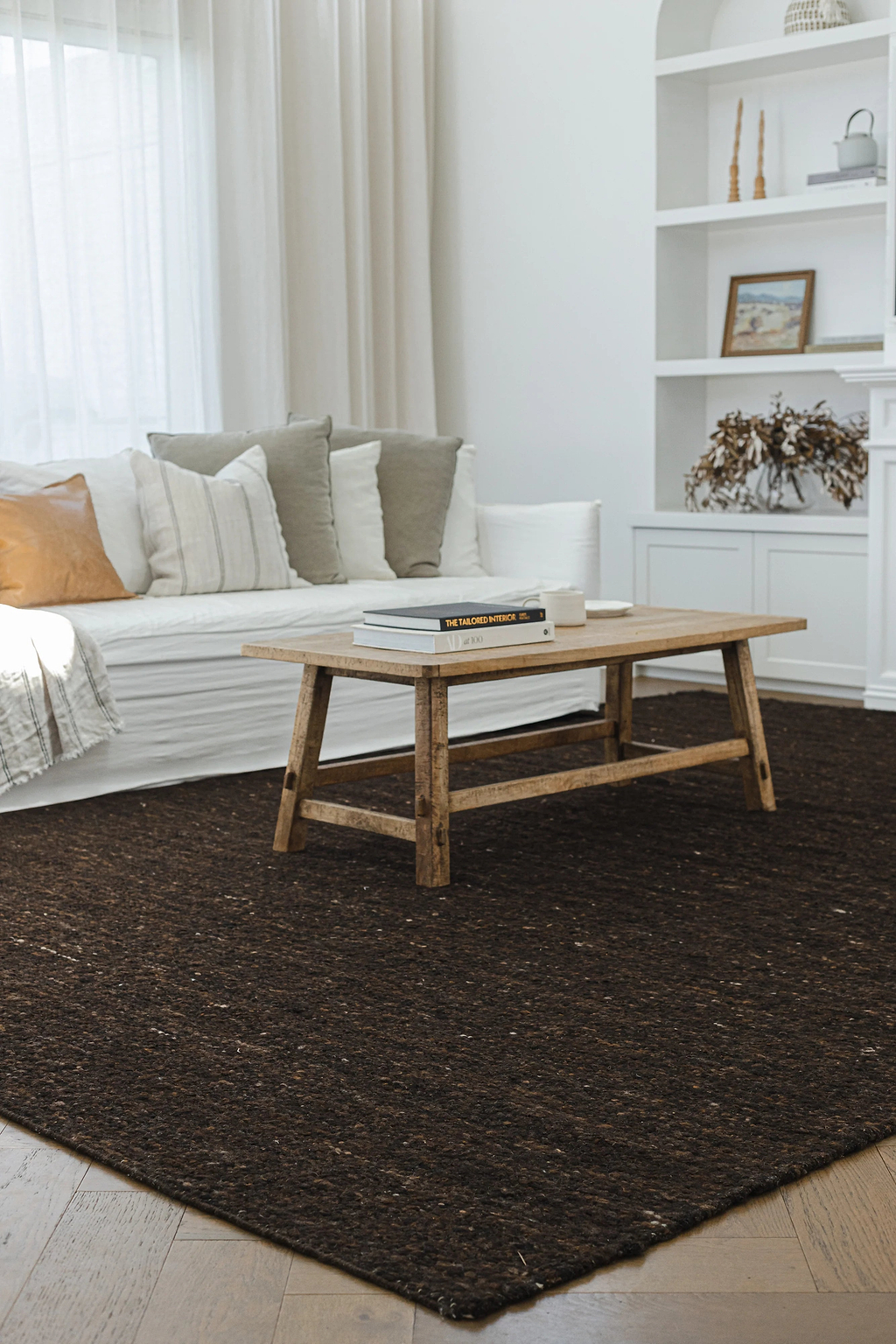 Taos Wool Rug in Chocolate