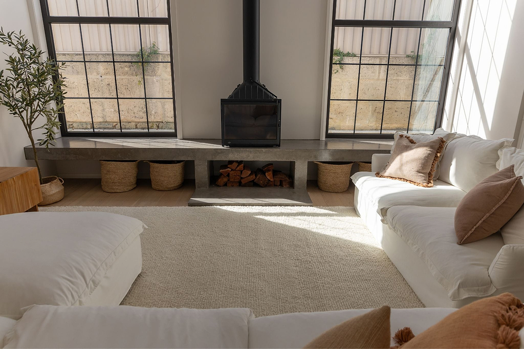 Sapna Hand Knotted New Zealand Ribbed Wool Rug in Ivory