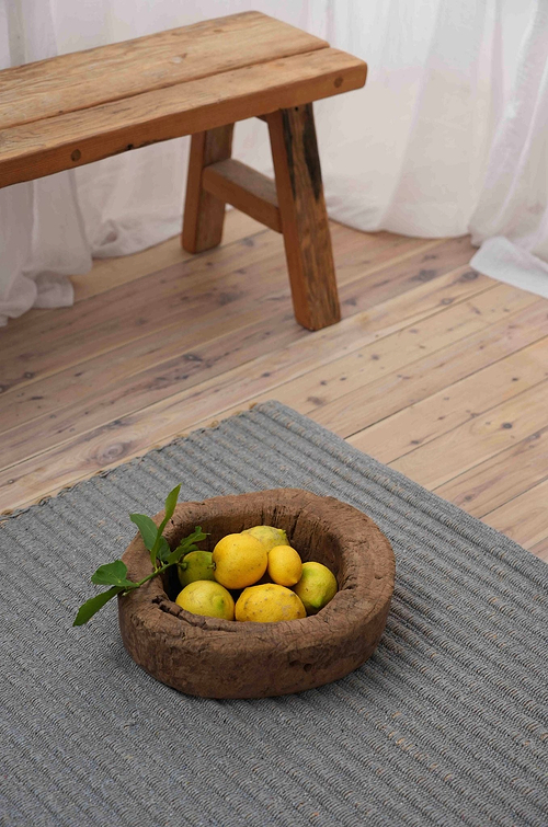 Mendocino Wool & Jute Rug in Dusty Blue