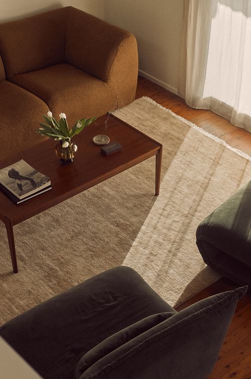 Bhakti Abrash Wool Blend Rug in Honey