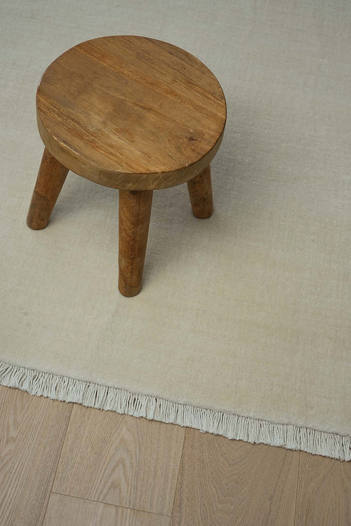 Bhakti Abrash Wool Blend Rug in Ivory