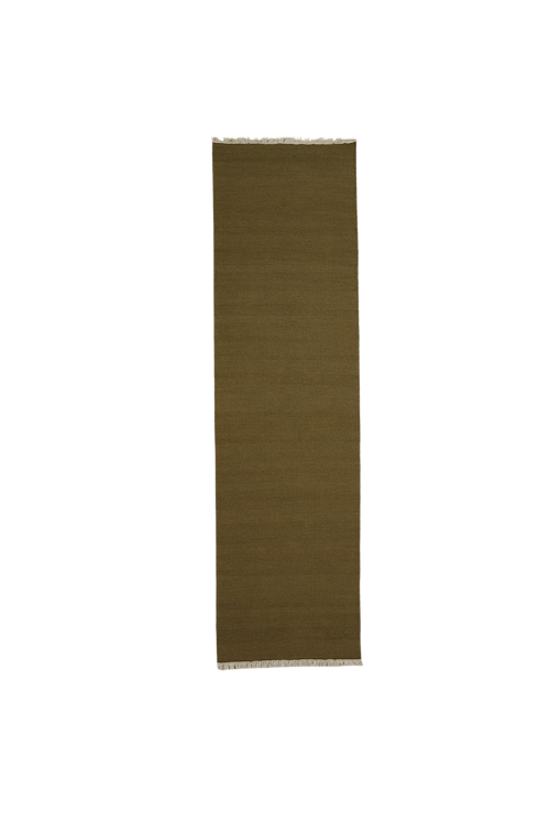 Terrain Flatweave Wool Runner Rug in Moss