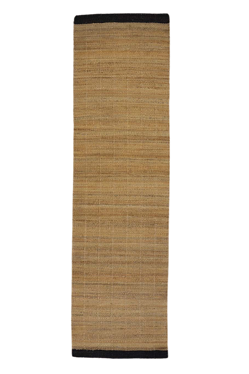 Suffolk Black Trim Jute Runner Rug