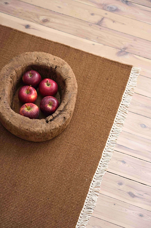 Terrain Flatweave Wool Rug in Bark