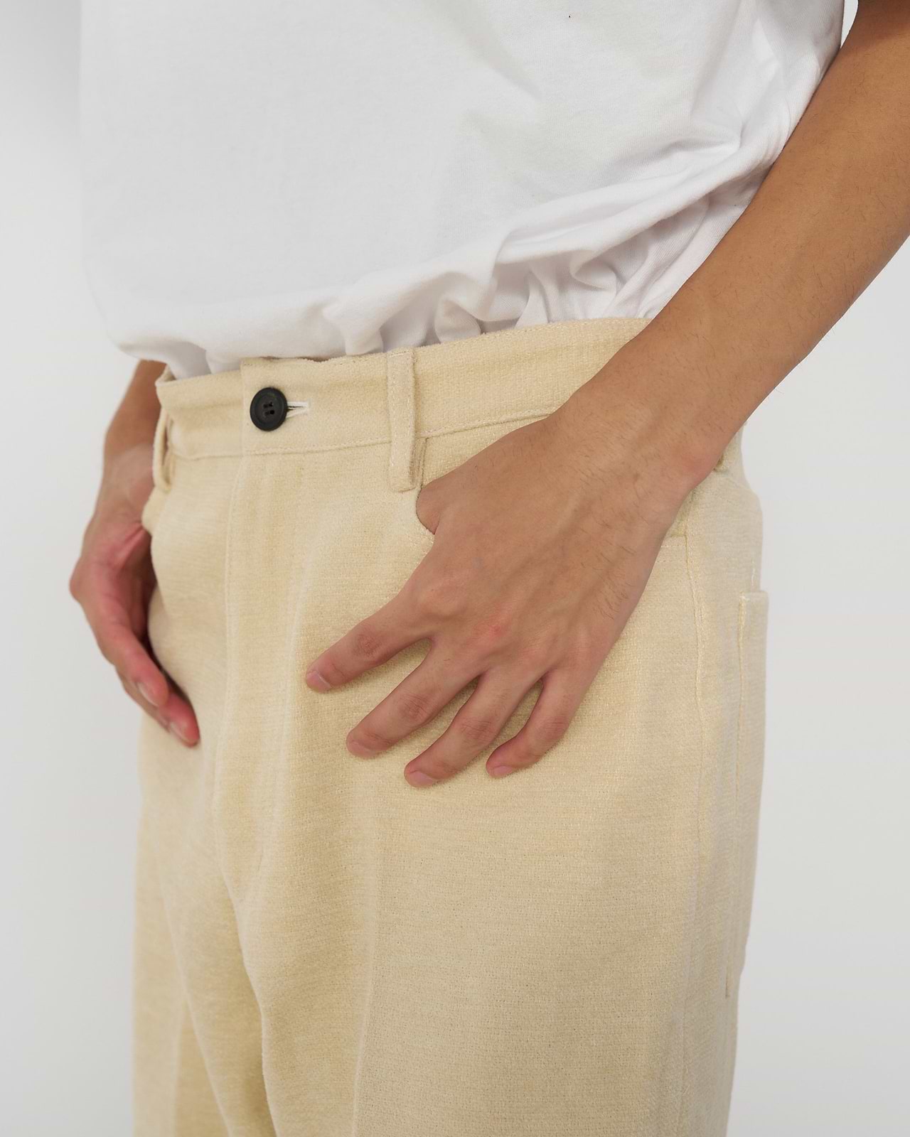 和紙コットン5ポケットパンツ