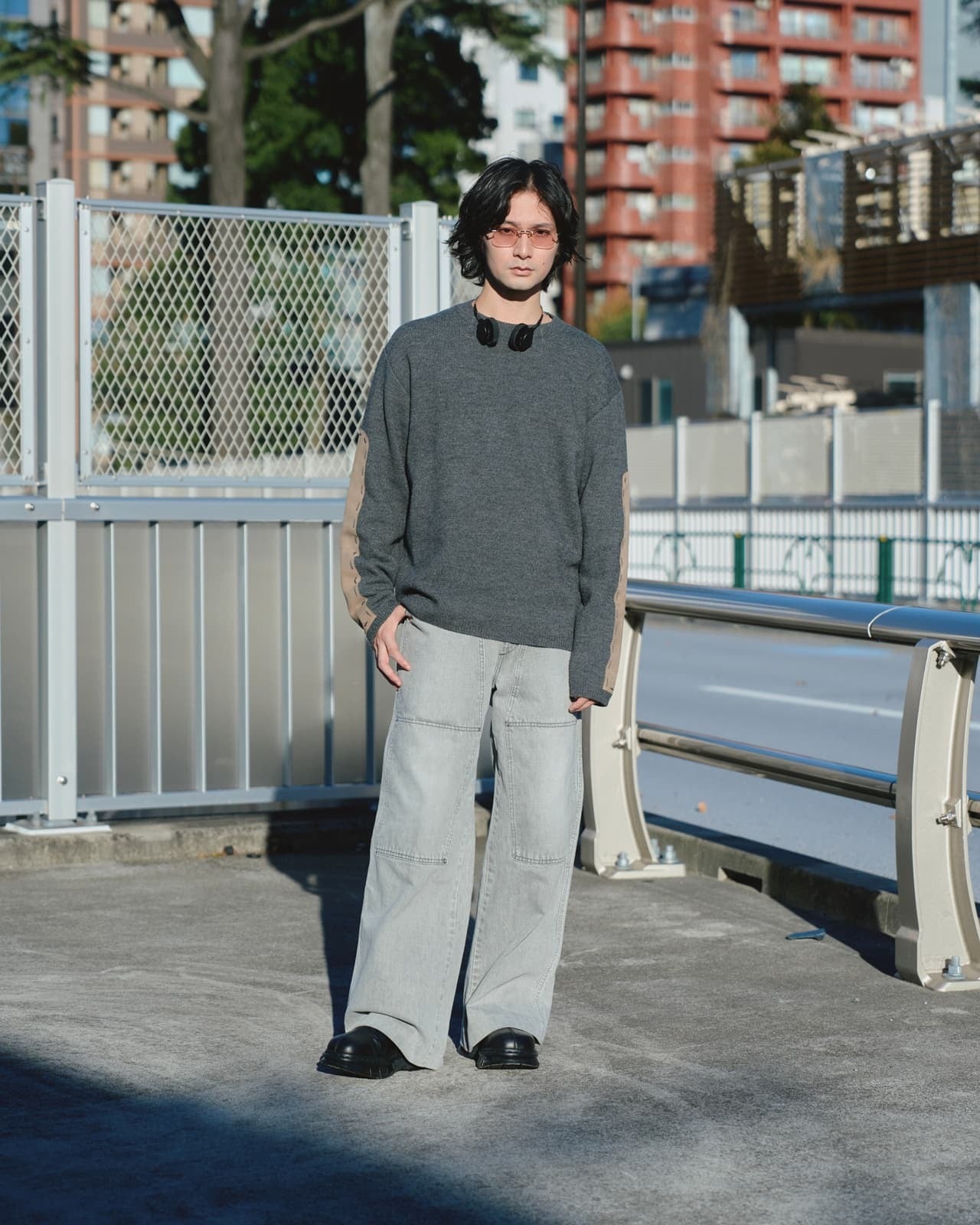 TANAKA】ワークジーンズトラウザーズ グレー | 日本製 デニムパンツ