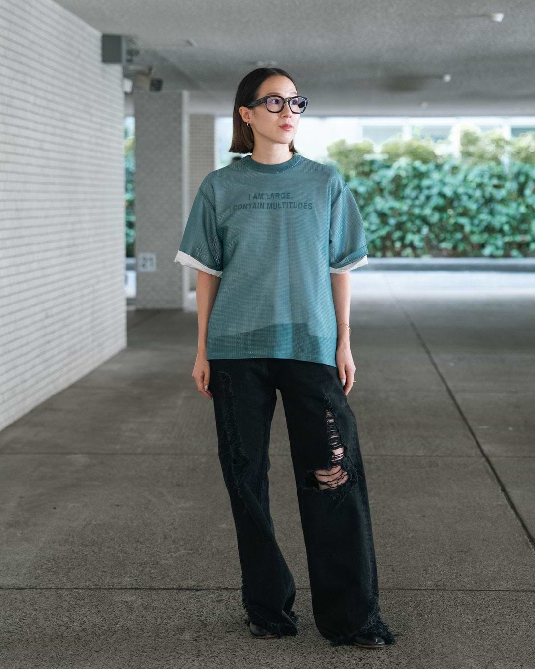 KANAKO SAKAI】リプトTシャツ – ファッションスナップストア
