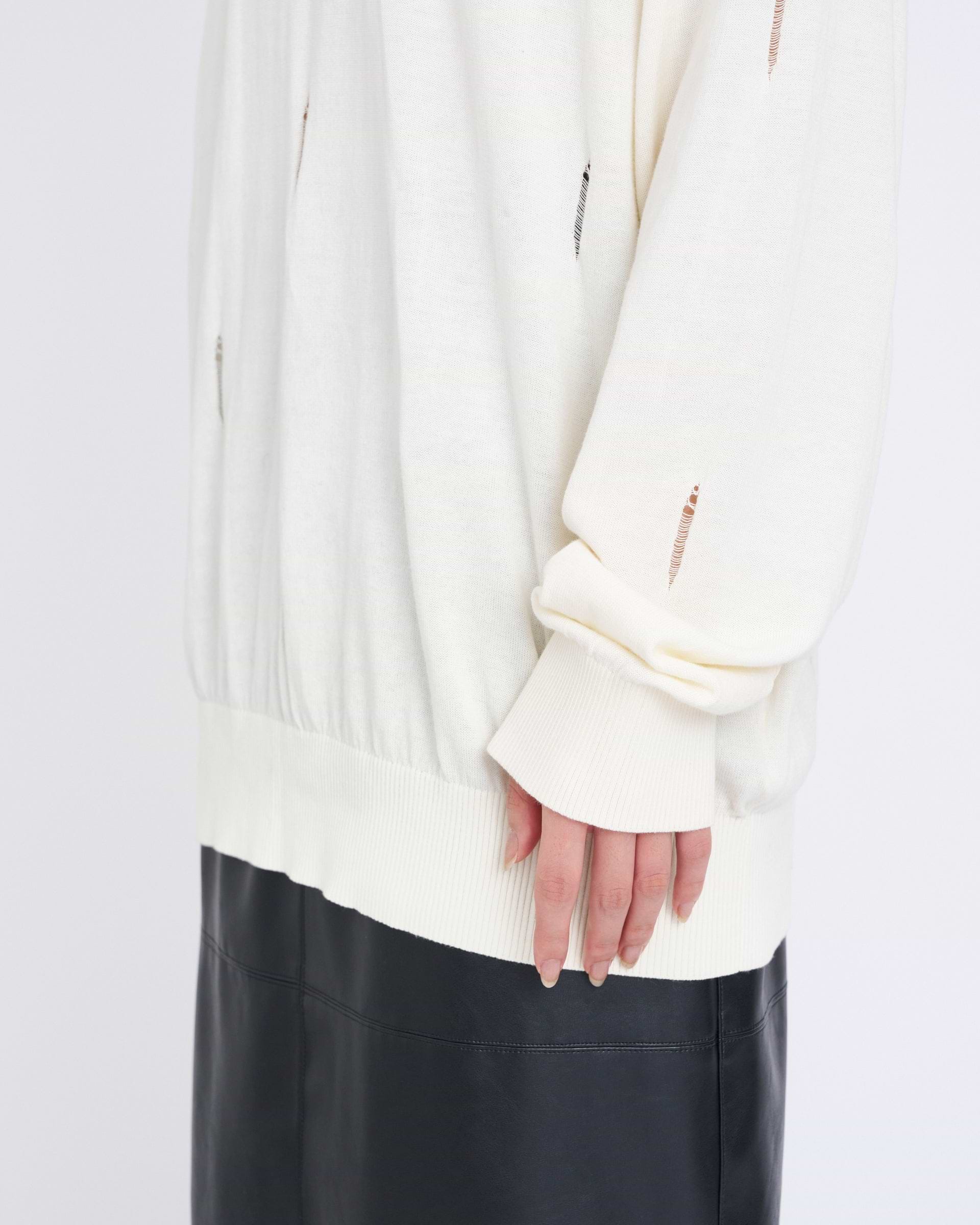 TARO HORIUCHI / th products】ダメージホールニットプルオーバー